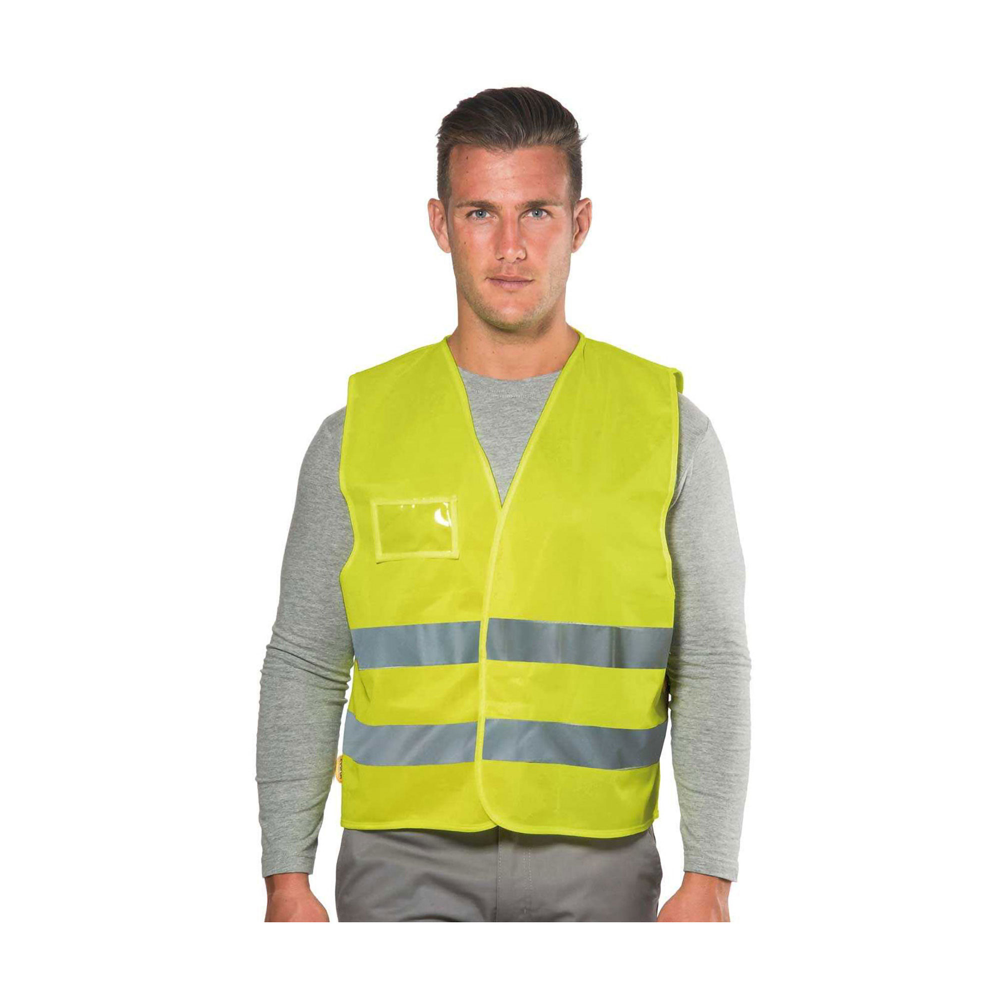 Gilet Alta Visibilità Giallo Neon Con Strisce Riflettenti – Taglia XL, Nuovo - Foto 2